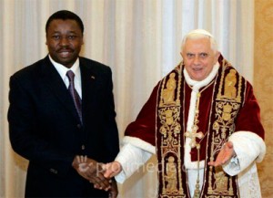Gnassingbé Junior et le pape Benoit XVI Gnassingbé Junior et le pape Benoit XVI