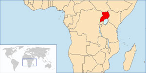 Oganda L'Ouganda est un pays d'Afrique de l'Est. Il est aussi considéré comme faisant partie de l'Afrique des Grands Lacs. Il est entouré par la République démocratique du Congo, le Kenya, le Rwanda, le Soudan et la Tanzanie.