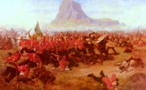 Peinture de la bataille d'Isandhlwana Peinture de la bataille d'Isandhlwana par Charles Edwin Fripp