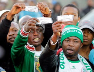 Match Nigeria contre la Corée du Nord L'entrée du stade à la rencontre amicale entre le Nigéria et la Corée du Nord