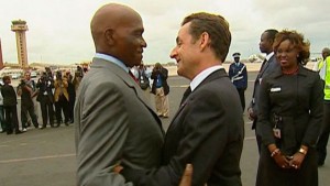 Nicolas Sarkozy et Abdoulaye Wade Nicolas Sarkozy et le président sénégalais Abdoulaye Wade