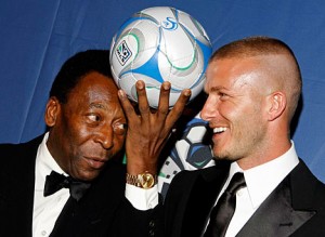 Pelé et David Beckham Pelé et David Beckham