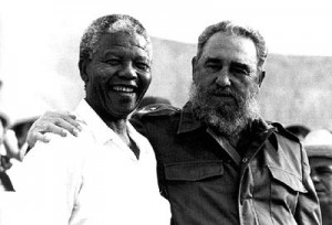 Nelson Mandela et Fidel Castro