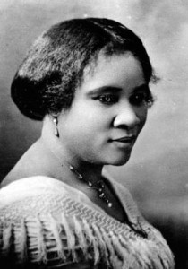 Madame C.J. Walker En 2002, Molefi Kete Asante, un professeur d'une Université américaine, a inscrit Madame C.J. Walker sur sa liste des 100 plus grands Afro-Américains.