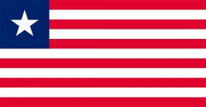 Libéria Le nouveau drapeau est adopté par la nouvelle constitution républicaine le 16 juillet 1847, peu de jours avant la déclaration de l'indépendance le 26 juillet et levé officiellement le 27 août suivant. Les proportions 10:19, fixées seulement en 1961, sont les mêmes que celles du drapeau américain. Les bandes furent portées de 13 à 11 pour se rappeler les onze représentants des trois comtés (Montserrado, Grand Bassa et Sinoe) qui signèrent la déclaration d'indépendance. L’étoile remplace la croix pour montrer l’indépendance de la seule République libre d’Afrique.