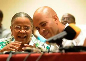manigat-martelly Mirlande Manigat et Michel Martelly connue aussi sous le nom de "Sweet Micky"