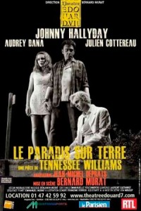 Un paradis sur terre Hallyday L'affiche de Un Paradis sur Terre mettant en vedette Johnny Hallyday dans la peau d'un Noir