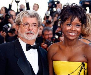 George Lucas et Mellody Hobson Georges Lucas et sa compagne depuis 2006, Mellody Hobson, présidente de Ariel Investments, LLC, une firme d'investissement appartenant a des Afro-Américains de Chicago qui gère plus de 3 milliards $ en actif