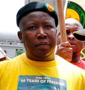 Julius Malema Julius Malema, président de la ligue de jeunesse du Congrès national africain (ANC), n'a pas été inclus dans le programme officiel des festivités du centenaire du à Bloemfontein. Malema a au cours des dernières interventions publiques a évité le nom de JAcob Zuma en louant les anciens présidents.