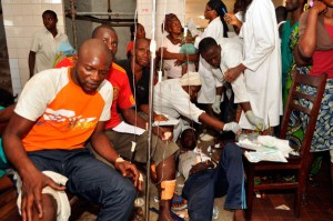 congo-explosion La morgue de Brazzaville a accueilli 136 corps hier après-midi. Même dans les maisons, personne n'était à l'abri