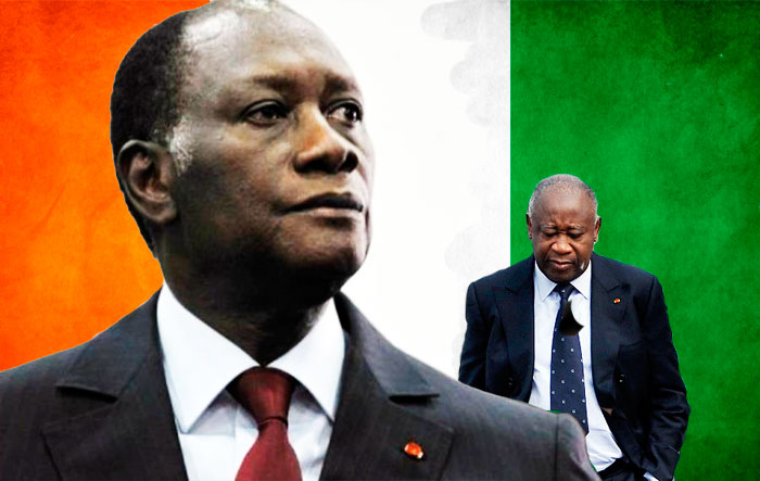 alasane-ouatara-laurent-gbagbo Laurent Gbagbo, investi le 4 décembre 2010, déclare : « La souveraineté de la Côte d’Ivoire, c’est elle que je suis chargé de défendre et elle je ne la négocie pas. » et nomme Gilbert Aké Premier ministre. Alasanne Ouattara ne s’en laisse pas imposer, il prête serment peu de temps après en déclarant : « Je voudrais vous dire que la Côte d'Ivoire est maintenant en de bonnes mains ». Il reconduit Guillaume Soro comme Premier ministre. Dès le début 2011, la violence avait sombré le pays dans une guerre civile inévitable.