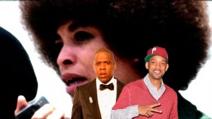 angela-davis-willsmith-jay-z Le 5 janvier 1971, Angela Davis est officiellement inculpée par l’État de Californie de meurtre, kidnapping et conspiration. Son affaire connaît un retentissement international. En France, Jean-Paul Sartre, Gerty Archimède, Pierre Perret et des milliers de manifestants la soutiennent.