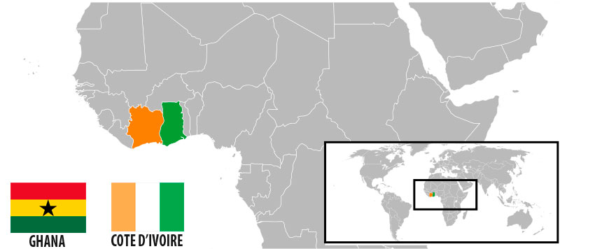 ghana-cotedivoire En 2010, la Côte d'Ivoire a demandé des Nations Unies de déterminer la démarcation de la frontière maritime ivoirienne avec le Ghana. Cela s'est produit quelques jours seulement après que la firme américaine d'exploration Vanco a découvert du pétrole dans le forage en eau profonde de Dzata-1.