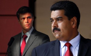Leopoldo López (g) a été comme 400 de ses compatriotes vénézuéliens empêchés de prendre part aux élections de novembre 2008. Nicolas Maduro, juif séfarade par son père, remporte l'élection présidentielle du 14 avri 2013