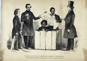 Le 23 mars 1849, Henry Brown fut scellé dans une boîte en bois de trois pieds de long, deux pieds et demi de profondeur et deux pieds de large puis transporté comme « marchandises sèches » de Richmond à Philadelphie pour un parcours incommode de 26 heures.